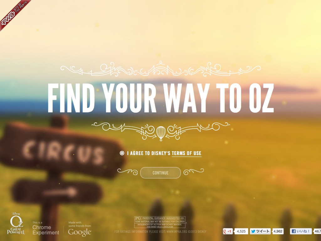 ind Your Way to Oz | Disney's Oz The Great and Powerful | Google Chrome