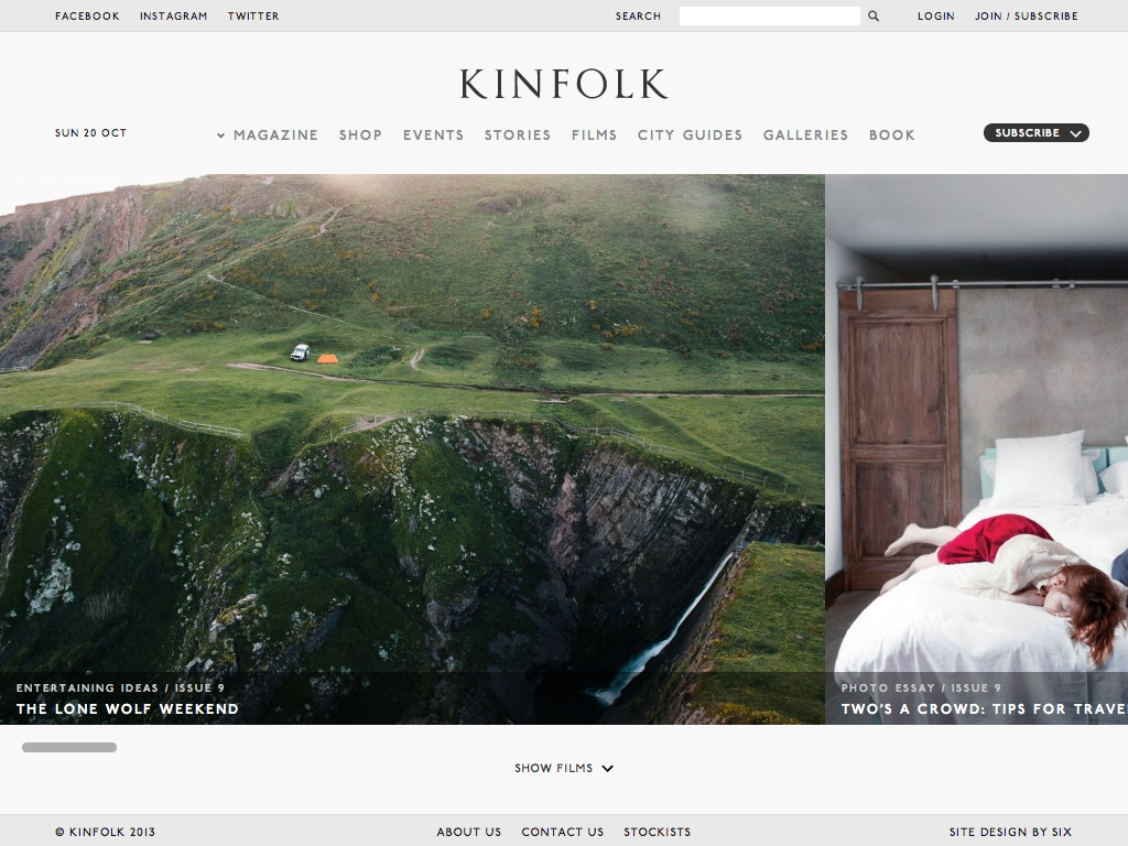 Kinfolk Magazine | Discovering new things to cook, make and do: Entertaining ideas, Recipes, Camping, Road Trips, City Guides, Dinners and more
