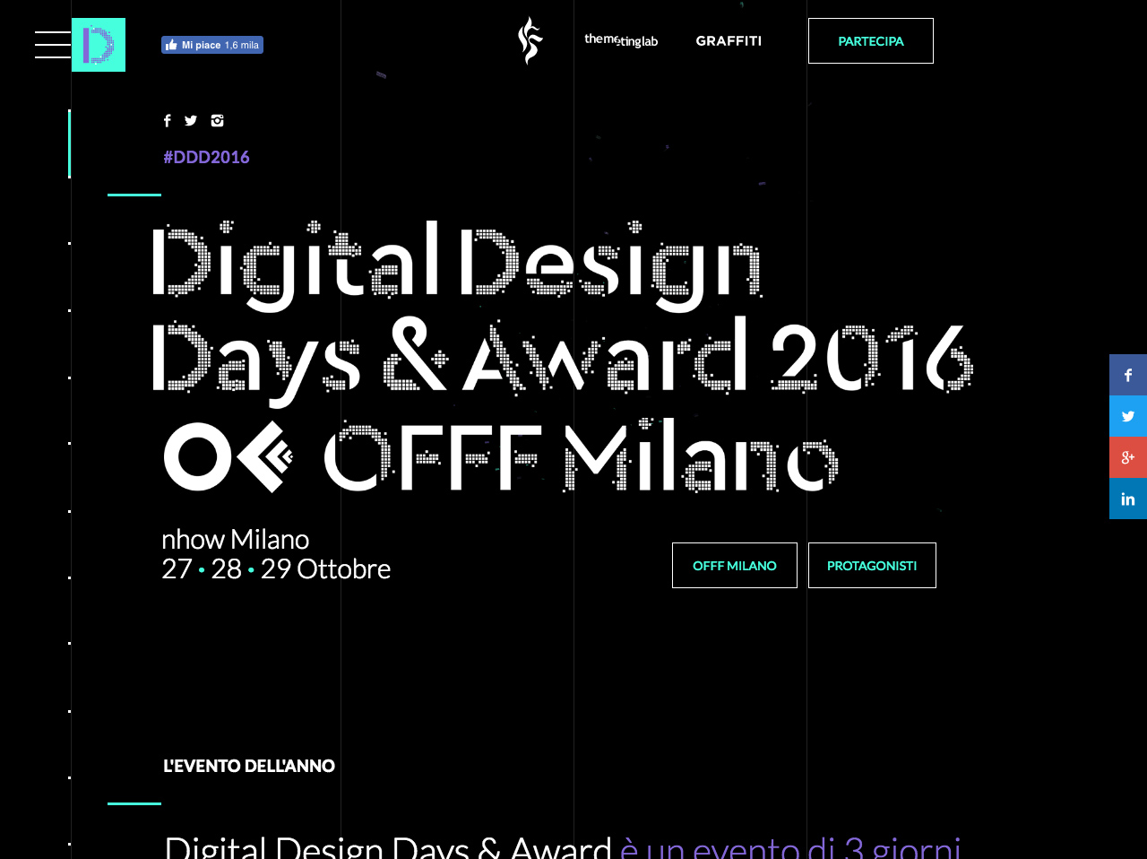 Digital Design Days & Award + Offf Italia Milano 27 28 29 Ottobre 2016