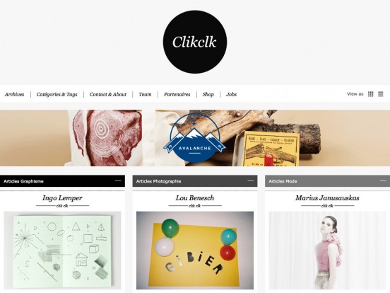 Clik clk – Blog d'inspiration – Graphisme, Photographie et Mode traqués à la force du mulot
