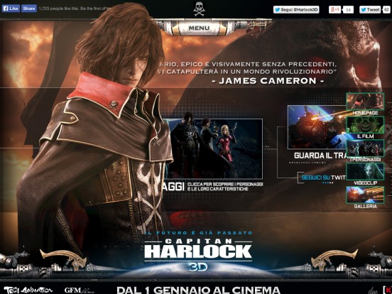 Capitan Harlock – Dal 1 Gennaio al Cinema