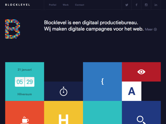 Blocklevel | Digitaal Productiebureau. Wij maken digitale campagnes voor het web.