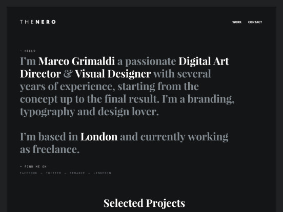 THENERO – Marco Grimaldi Digital Art Director and Visual Designer
