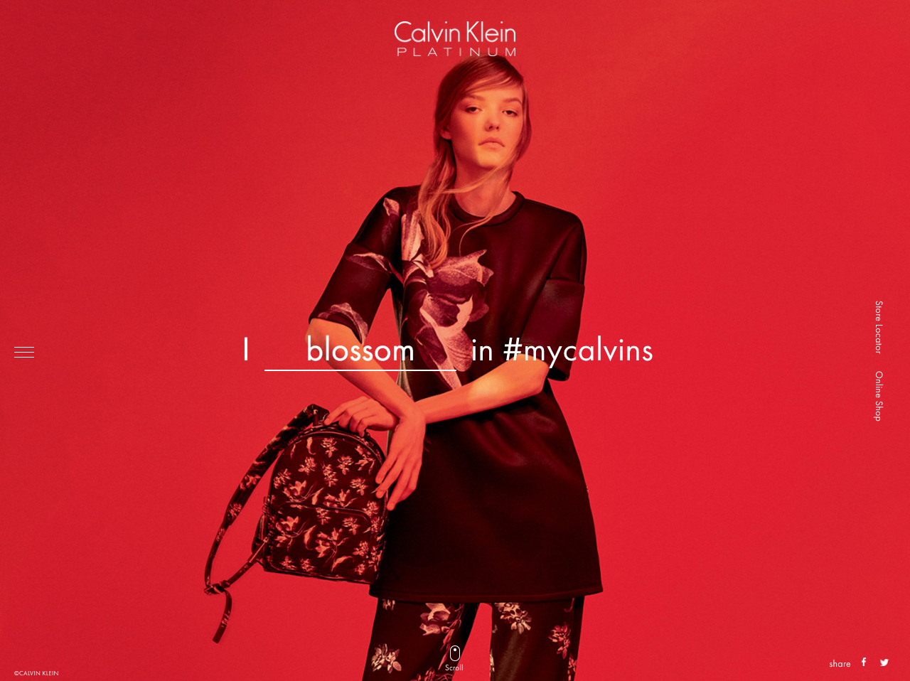Calvin Klein PLATINUM Fall 2016 Floral Exposure