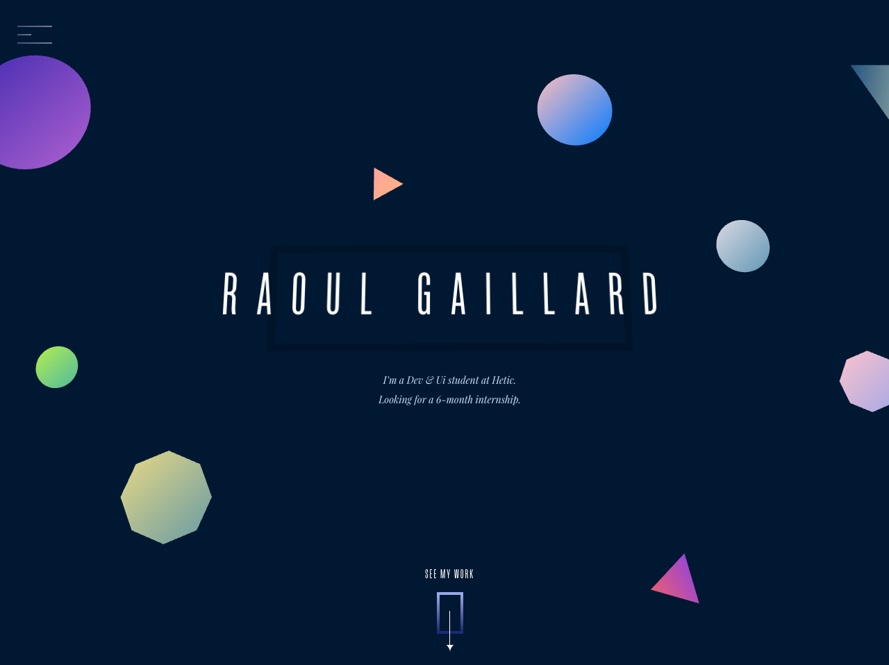Raoul Gaillard – Front-end developer and Ui designer