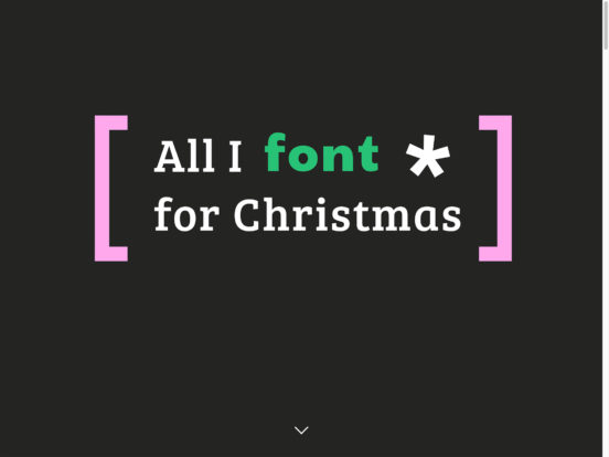 All I Font for Christmas