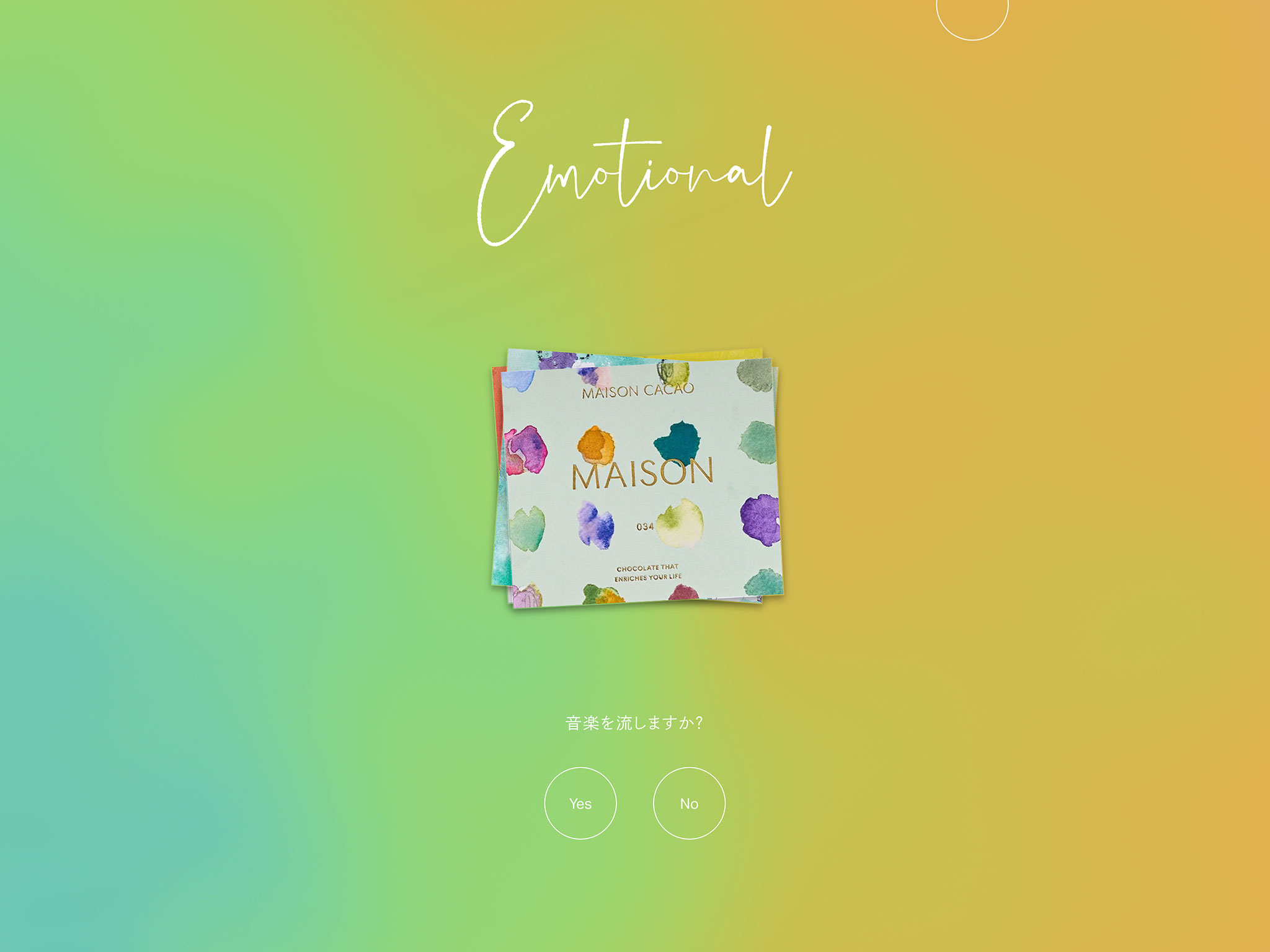 2021 NEW COLLECTION 「EMOTIONAL」 | MAISON CACAO