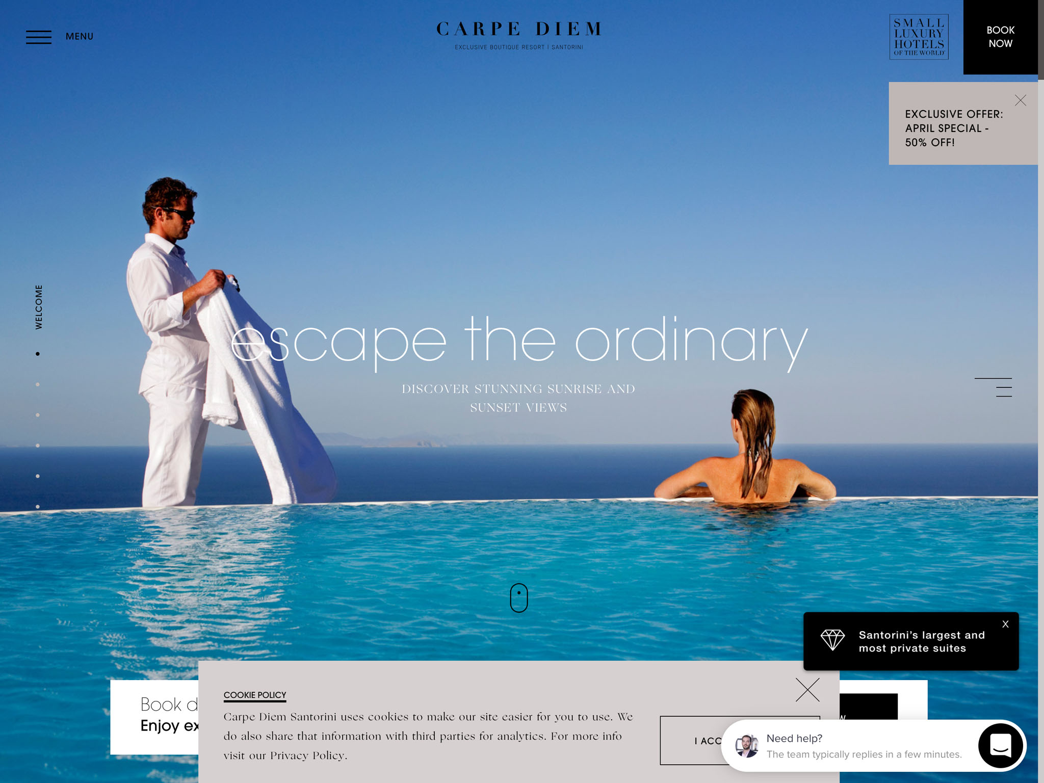Luxury Honeymoon Hotel Santorini | Carpe Diem Santorini